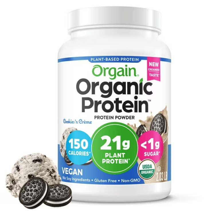 オルゲイン オーガニック ヴィーガンプロテインパウダー クッキー＆クリーム 921g Orgain Organic Vegan 21g Protein Powder, Plant Based, Cookies 'N Cream 2.03lb 【お取り寄せ商品】