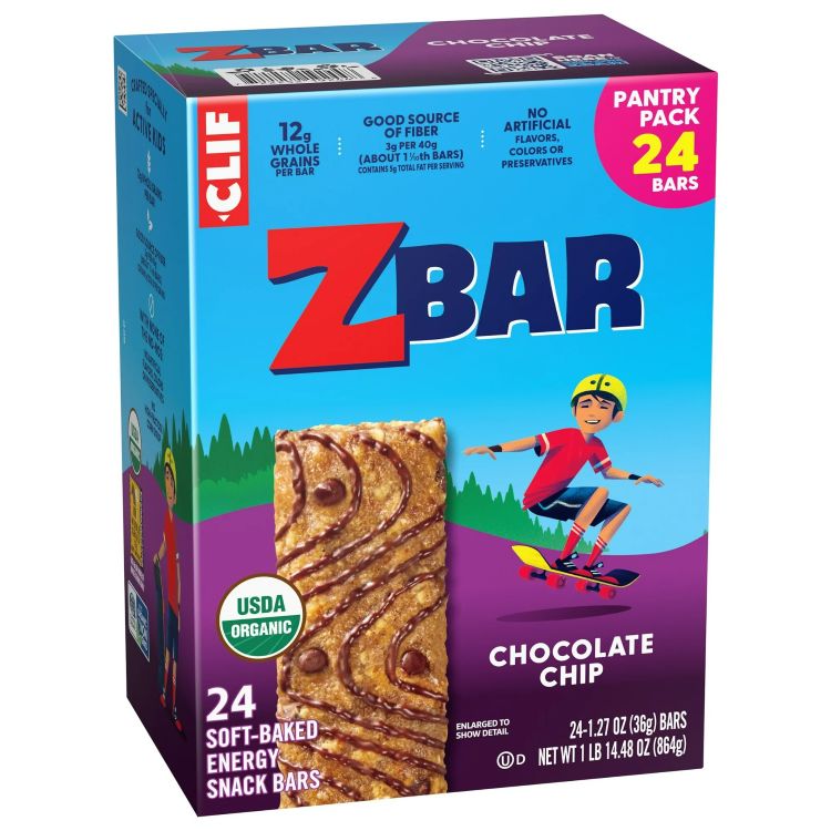 Zbar チョコレートチップ風味ソフトベイクド オーガニックグラノーラバー 24本入り Zbar Chocolate Chip Flavor Soft Baked Snack Bars, Organic Granola Bars, 24ct 【お取り寄せ商品】