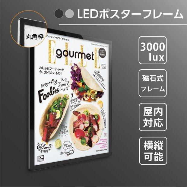 【貨物輸送無料】LED貼り出し枠組み W630×H880粍 磁石へばり着く式 LEDダイアログボックス 厚さ15粍 枠組み幅30粍 A1大いさ 屋内操作手順 (MGL-30R)