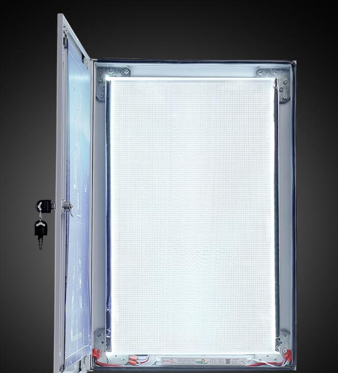 LEDライトパネル W600×H900mm ブラック 壁付グリップ式 防水対応 ポスターフレーム 店舗用看【送料無料】|harmony17