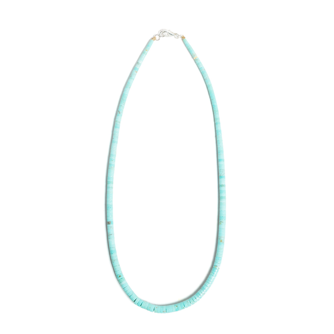 INDIAN JEWELRY 北米インディアン宝飾品 SANTO DOMINGO ヒシ首飾り カルヴィンロバト 45糎