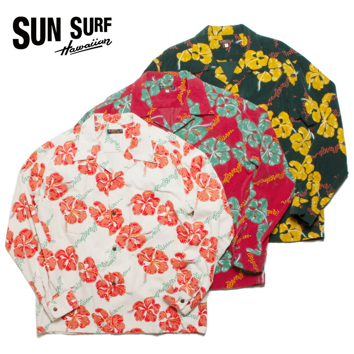 SUN SURF サンサーフ CORDUROY L/S OPEN SHIRT \