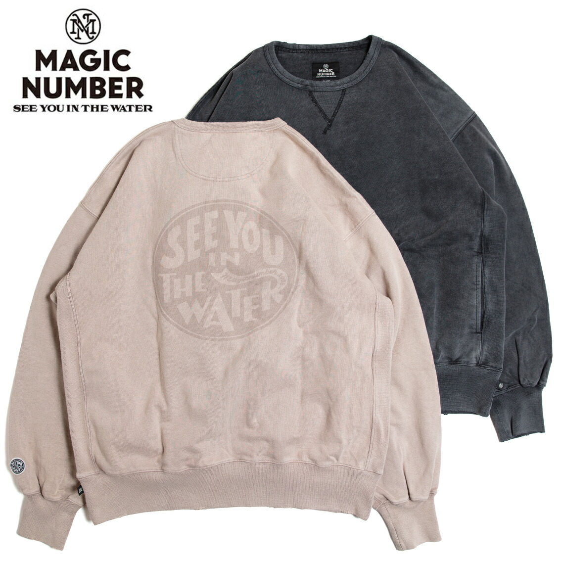 【セール30%OFF】 MAGIC NUMBER マジック ナンバー XV DAMEGE CREW SEWAT バックプリント ダメージ加工 クルーネック スウェット|HARTLEY 店