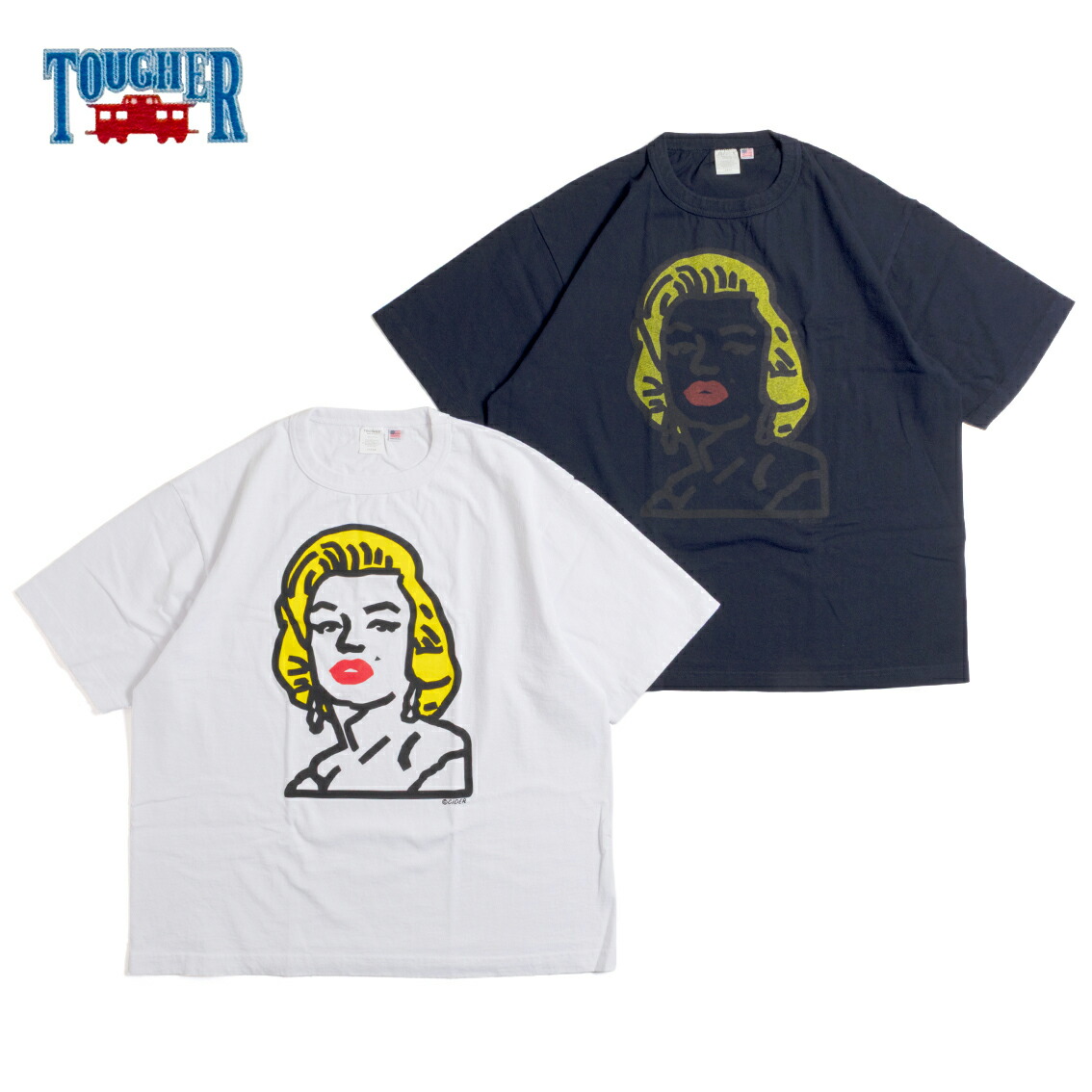 TOUGHER タファー BREA 甚だしい加重値ティーシャツ 半袖 かせきさいだぁ CIDER BLONDE LADY 亜米利加製 Tシャツ・カットソー-トップス