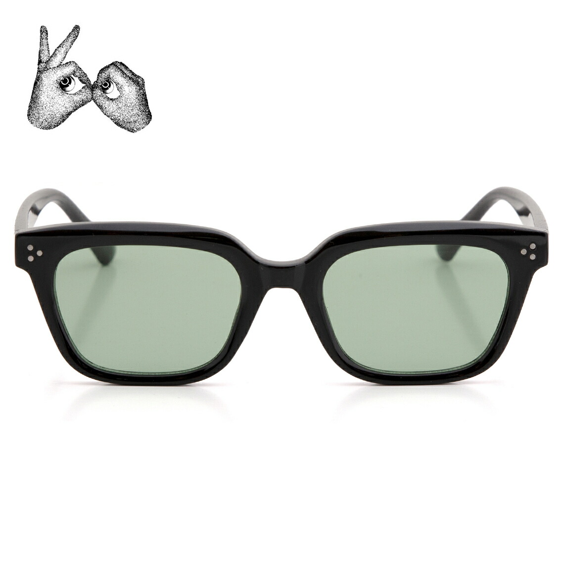 【セール40%OFF】 VOO ヴォー CLEVER SQUARE サングラス VOO-SPG-170 ブラック&times;グリーンレンズ｜HARTLEY 店