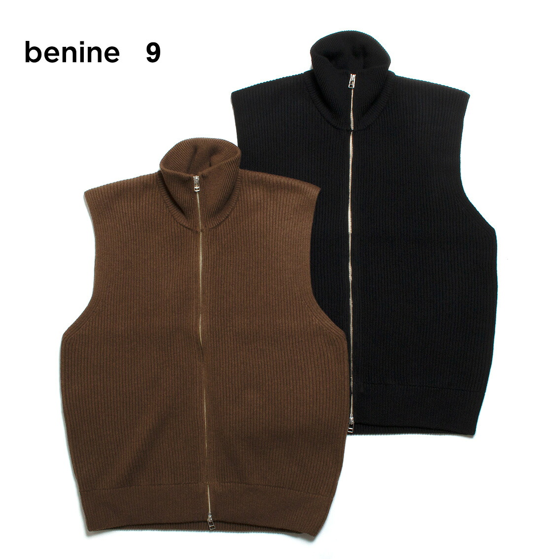 【大売り出し20%OFF】 benine 9 ビナイン DRIVERS KNIT VEST ドライバーズニット 限りない BN0224-301