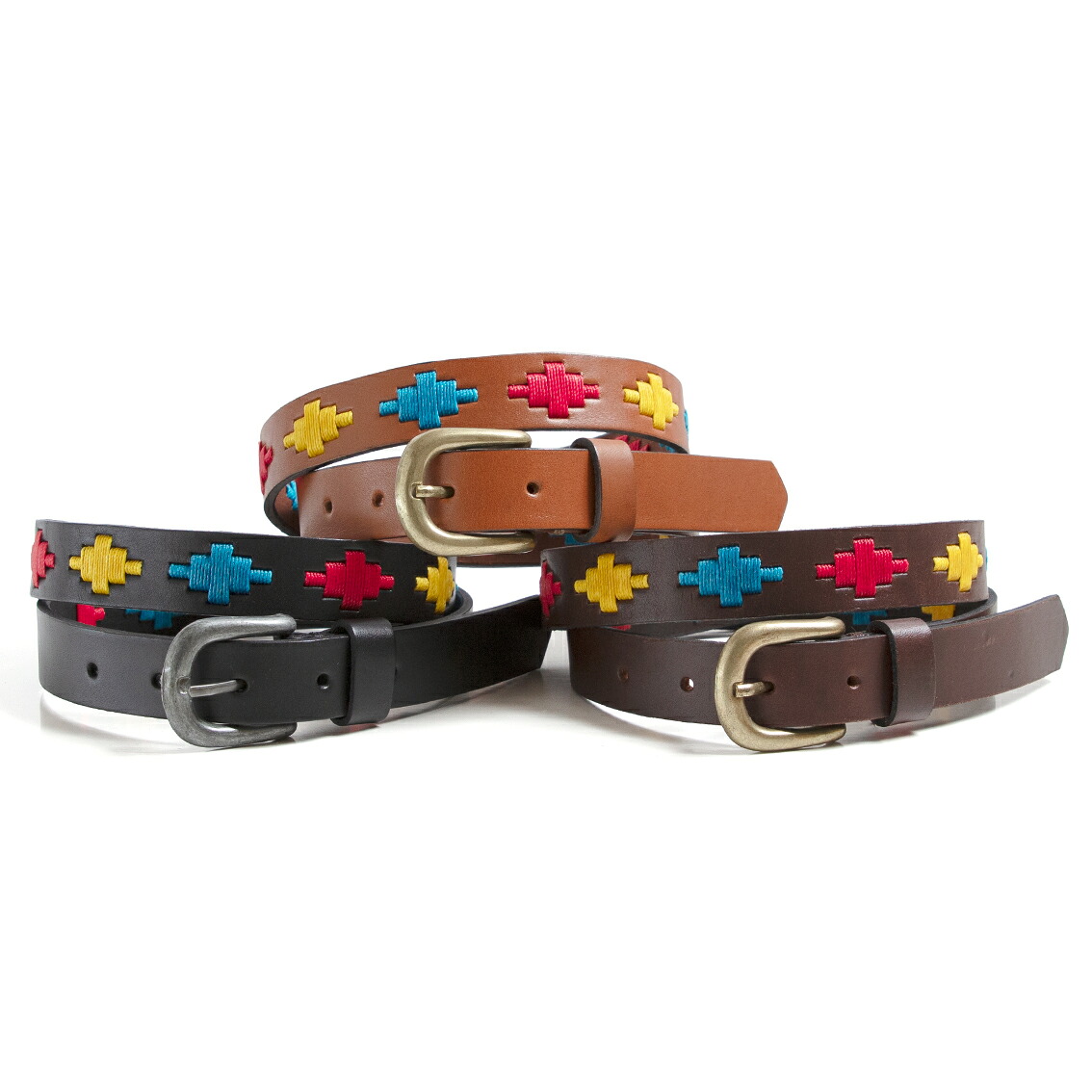 FERNANDO GOMEZ フェルナンド ゴメス POLOBELT GAUCHO 刺しゅう なめし革胴締め アルゼンチン製