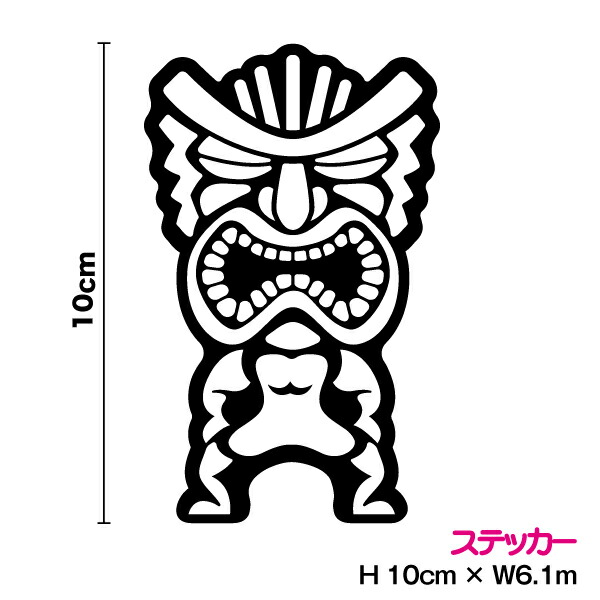 楽天市場】ティキ ステッカー A 10cm【選べるカラー11色】おしゃれ