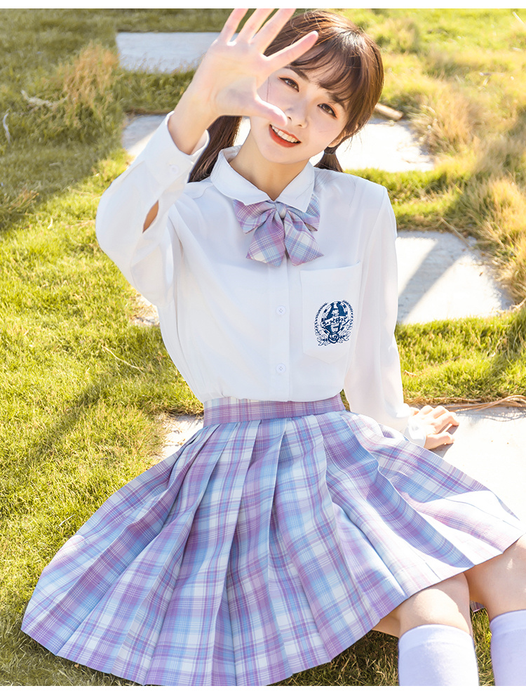 ハロウィン コスプレ 制服 大きめ L グレー 韓国 チェック 可愛い