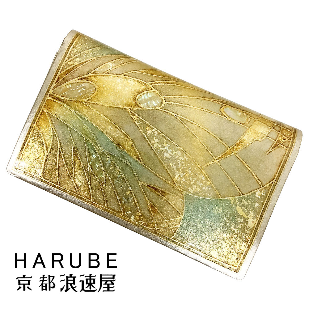 クラッチバッグ 抱え「金彩」 職人 手描き 一点もの【京都 浪速屋商店 はるべ / 日本製】 和装 着物 軽量 多機能 キラキラ レディース 本革 バッグ / ミセス シニア 敬老 母の日 【プレゼント ラッピング 無料 】