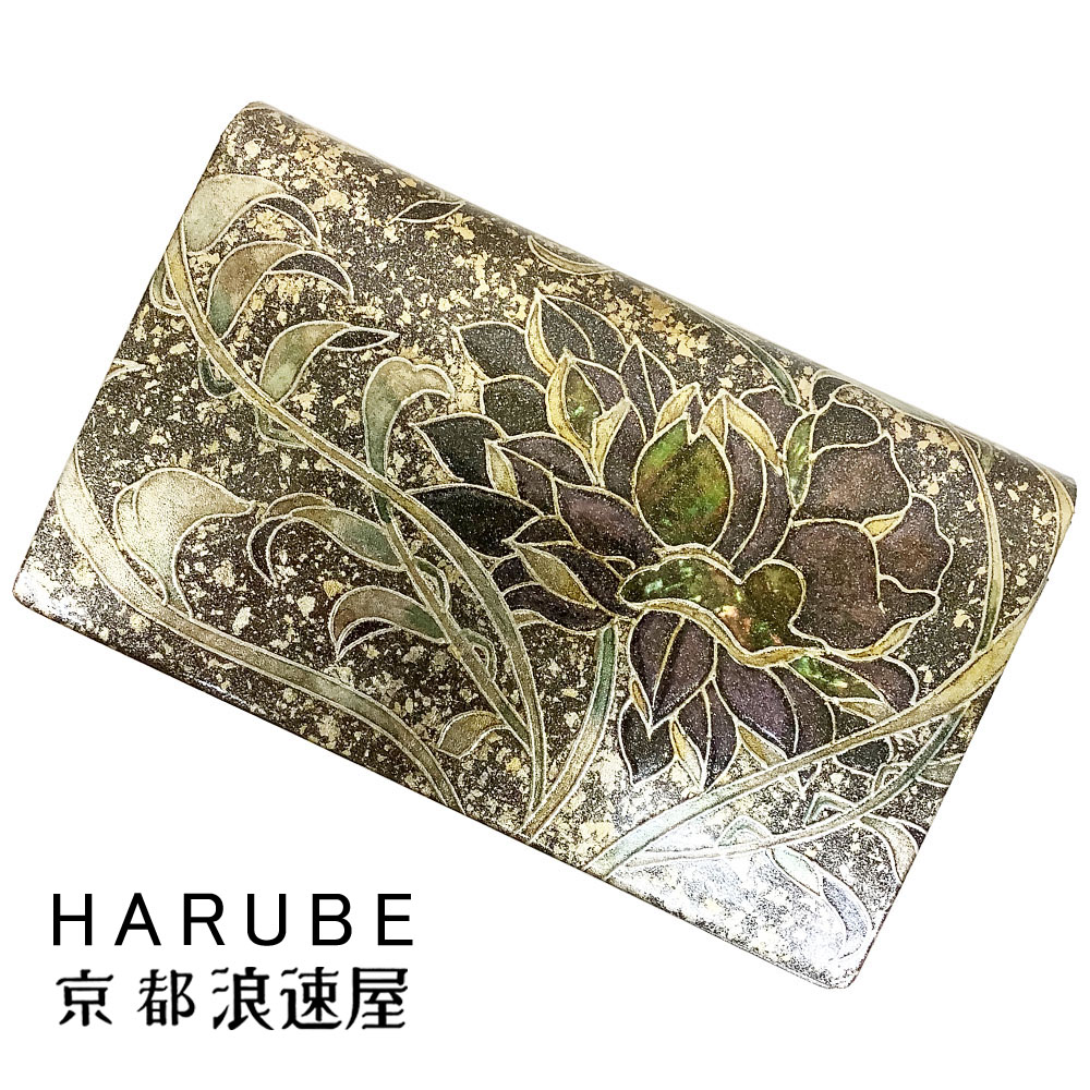 クラッチバッグ 抱え「金彩」 職人 手描き 一点もの【京都 浪速屋商店 はるべ / 日本製】 和装 着物 軽量 多機能 キラキラ レディース 本革 バッグ / ミセス シニア 敬老 母の日 【プレゼント ラッピング 無料 】