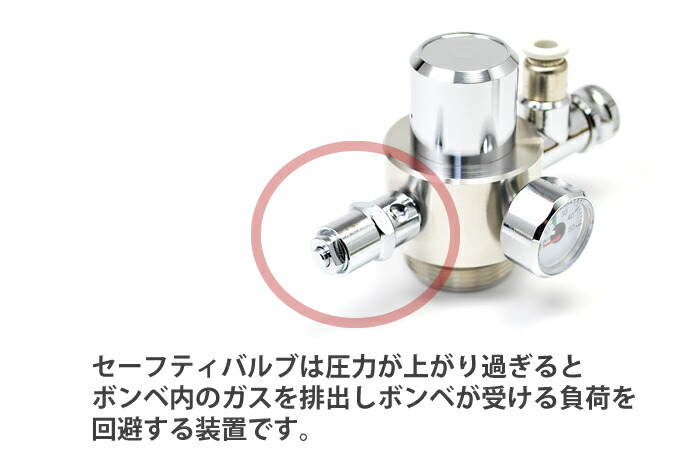 CO2ジェネレーターD701sセーフティバルブ