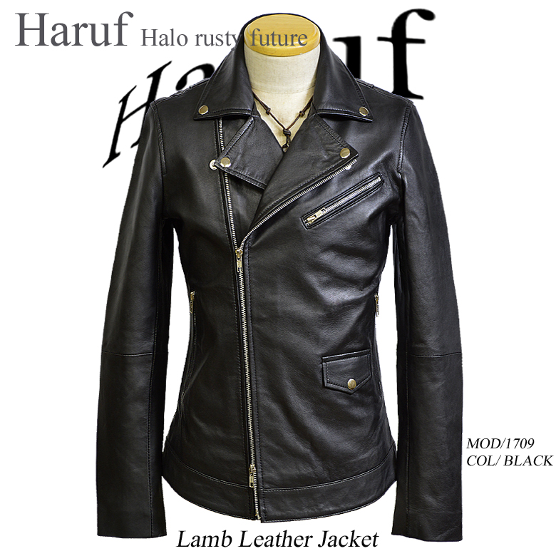 楽天市場】Haruf レザージャケット ライダースジャケット メンズ 本革 