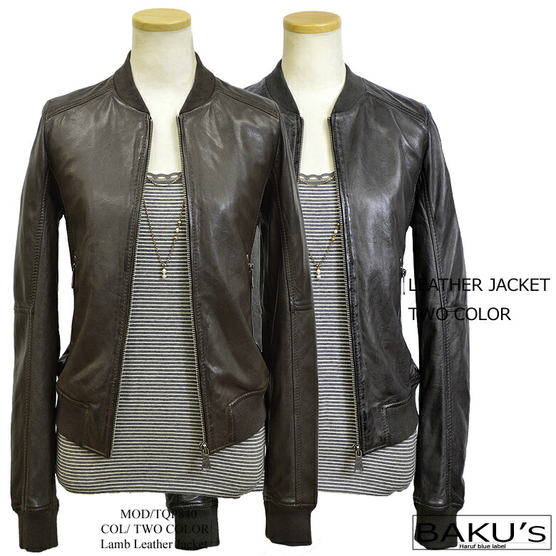 楽天市場 ノーカラー レザージャケット レディース 本革 ラムレザー シングル ライダースジャケット 革ジャン レザー ブルゾン 本革ジャケット 皮ジャン 大人 軽い 入学式 卒業式 フォーマル Tqp1721bk 春 アウター 本革レザージャケットのハルフ