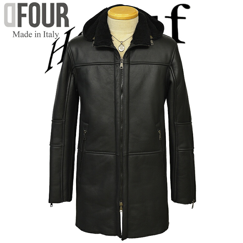 極美品✨ リアルムートンジャケット ラムレザー イタリア製 ブラック 40サイズ ✨最高級✨Max Mara マレーラ ラムレザー リアルムートンジャケット