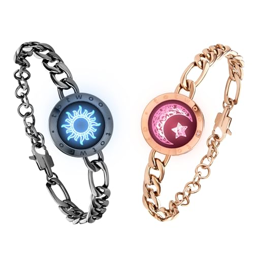 楽天市場】[TOTWOO]遠距離タッチペアブレスレット愛を伝えるステンレス