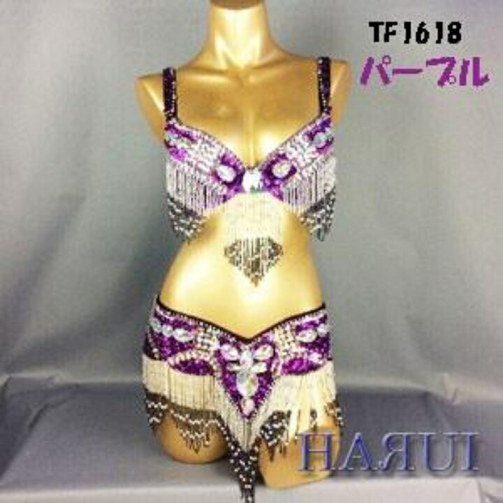 楽天市場】ベリー ダンス 衣装 しずく形 ビーズ ブラ ベルト 2点セット