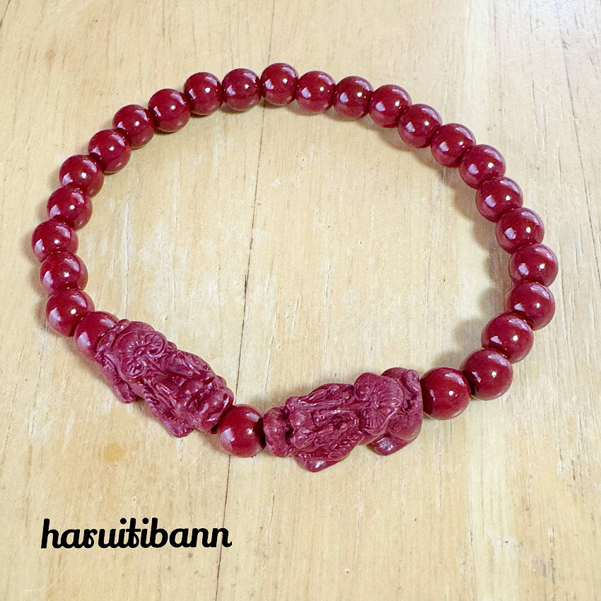 楽天市場】朱砂(辰砂しんしゃ) ブレスレット 金運招く 魔除け 天然石