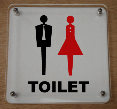トイレマーク お洒落な二層式【250×250mm】 大きいサイズ トイレプレート 便所マーク 便所プレート bigサイズ ビッグサイズ マーク お手洗い TOILET WC 化粧室 標識 看板 サイン プレート 便所 トイレ おしゃれ 15 大きい ビッグ サイズ BIG ピクトサイン 女子 男子