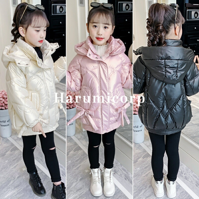 中綿コート キッズ 冬服 子供服 女の子 コート パーカー 中綿ジャケット トレンチコート トップス アウター ジャケット ジャンパー フード付き 韓国子供服 ジュニア 子ども服 ベビー服 おしゃれ 可愛い 暖かい 誕生日 プレゼント 160cm 150cm 140cm 130cm 120cm