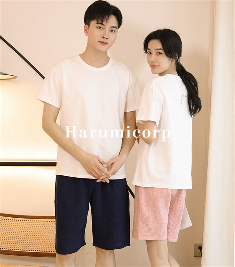 ルームパンツ レディース 無地 半ズボン 柔らか ハーフパンツ ルームウェア ペアパジャマ 綿 春夏 パンツのみ メンズ 部屋着 カップル