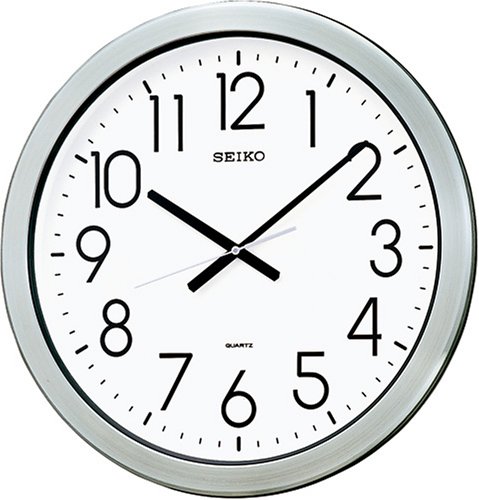 【名入れ 文字記号入れ無料】SEIKO CLOCK (セイコー 時辰儀)  KH407S 掛け時計／柱時計 執務室手合い 石英 防湿・防塵型 金属元素枠 【RP】〈時辰儀〉