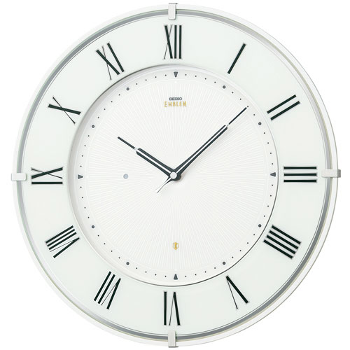 SEIKO EMBLEM(セイコー エンブレム) 掛け時計／壁掛け時計 HS542W（薄型モデル）【セイコー　エムブレム】【P20】【楽ギフ_包装】【楽ギフ_のし】【楽ギフ_のし宛書】【楽ギフ_名入れ】【RP】〈時計〉【S】｜春美堂