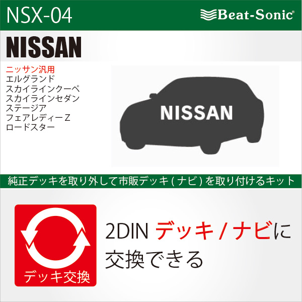 【楽天市場】ビートソニックオーディオ ナビ交換キット NSX-05E51エルグランドV35スカイラインM35ステージアZ33フェアレディZbeatsonic  : HARU online store