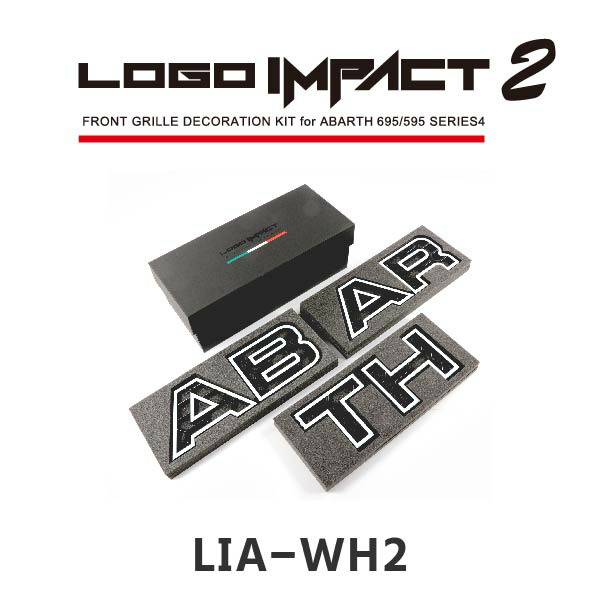イブデザイン アバルト 695 595 シリーズ4以降 専用 フロントグリル デコレーションキット ロゴインパクト2LIA-WH2color