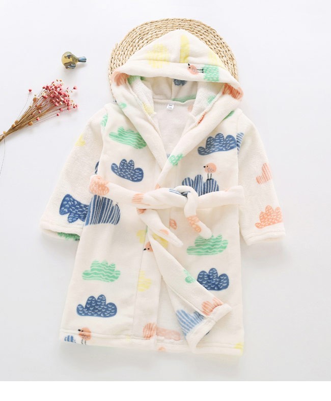 【送料無料】ジュニアバスローブ厚手モコモコ子供冬ガウンキッズ子供服女の子ルームウエア男の子あったかおしゃれ部屋着可愛いネグリジェユニセックス