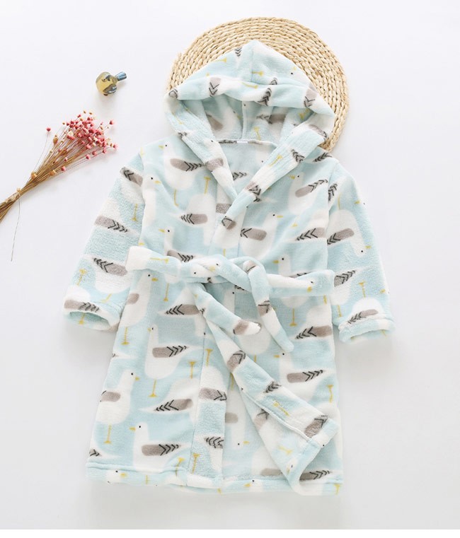 【送料無料】ジュニアバスローブ厚手モコモコ子供冬ガウンキッズ子供服女の子ルームウエア男の子あったかおしゃれ部屋着可愛いネグリジェユニセックス
