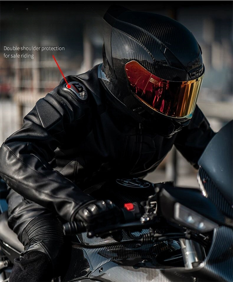 パソコン紳士防寒防風効果UPバイクオートバイレザージャケット　メンズ本革バイク多機能ライダースジャケット　サイズS-5XL選択　品番4592 Lサイズ