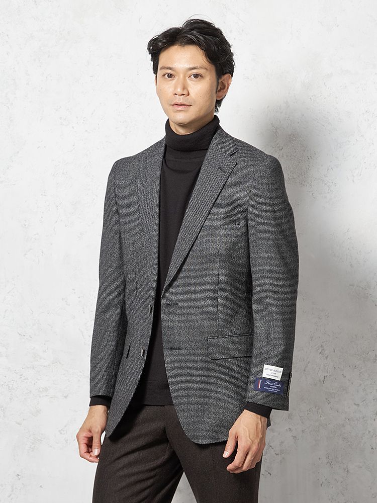 楽天市場】ブラウングレー/ヘリンボーン ジャケット メンズ 国産