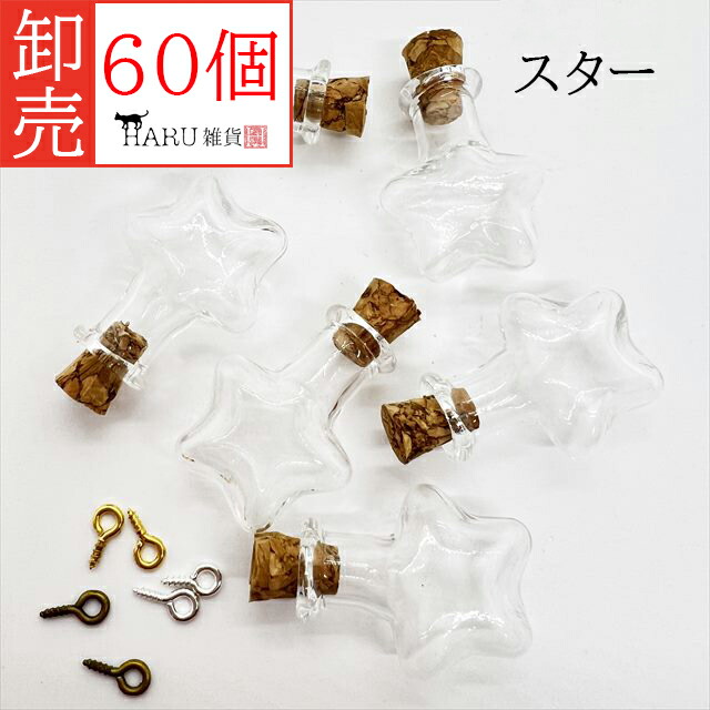 楽天市場】ミニボトル 6個セット ヒートン付き コルク付き スピッチ