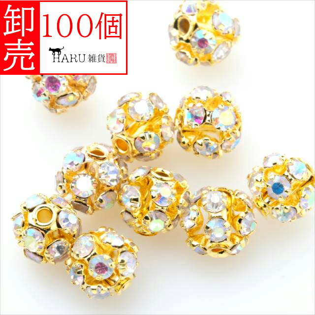 楽天市場】丸ロンデル 6mm ゴールド 10個セット オーロラ 金