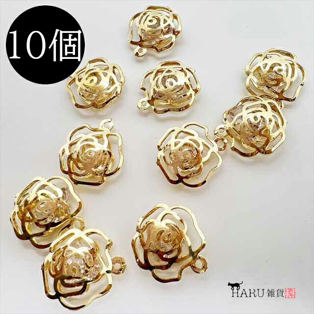 楽天市場】2個 チャーム 透かしチャーム 透かしパーツ 薔薇 バラ