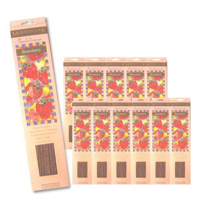 MOODSTAR INCENSE STICK STRAWBERRY 12PCS (TOTAL240本) / ムードスター インセンス スティック ストロベリー / Room Fragrance