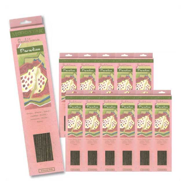 MOODSTAR INCENSE STICK PARADISE 12PCS / ムードスター インセンス スティック パラダイス 12個セット(240本）/ Room Fragrance お香｜HARVEST MARKET