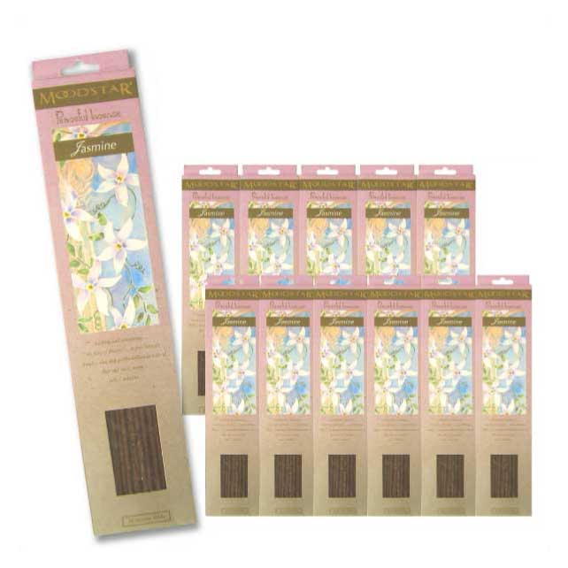 MOODSTAR INCENSE STICK JASMINE 12PCS / ムードスター インセンス スティック ジャスミン 12個セット(240本）/ Room Fragrance お香