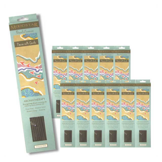 Aromatherapy Stick お香美容 コスメ 香水 Moodstar Fragrance Dance Incense 12pcs Clouds 活気が欲しい時 With ダンス Clouds ムードスター クラウズ インセンス スティック ウィズ 12個セット 240本 Room Fragrance お香 Harvest Market