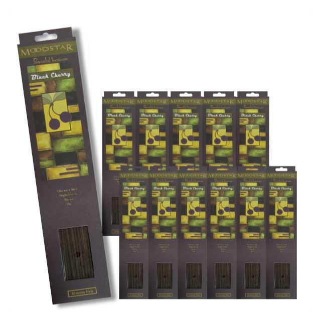 MOODSTAR INCENSE STICK BLACK CHERRY 12PCS (TOTAL240本) / ムードスター インセンス スティック ブラックチェリー / Room Fragrance