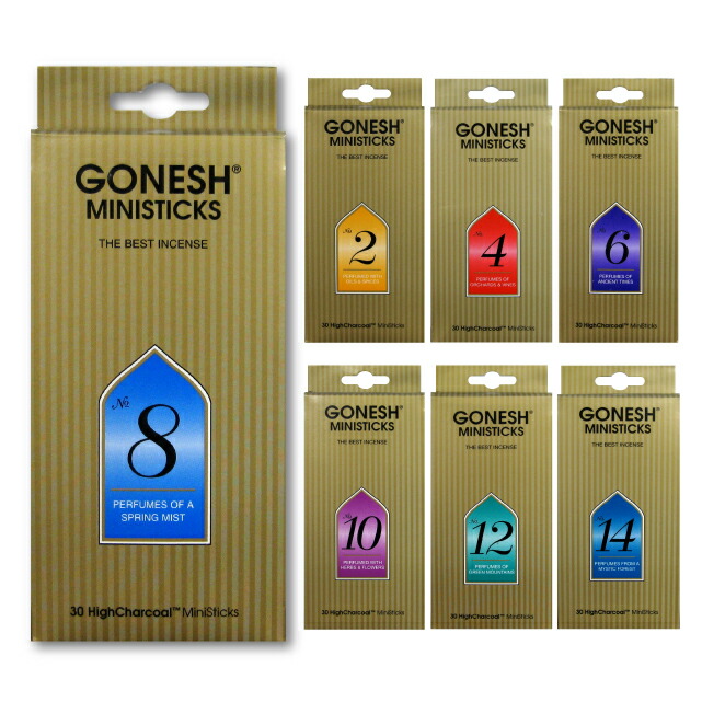 【楽天市場】★ネコポス送料無料★ GONESH INCENSE MINI STICK NUMBER SERIES 7TYPES / ガーネッシュ インセンス ミニスティック ナンバーシリーズ
