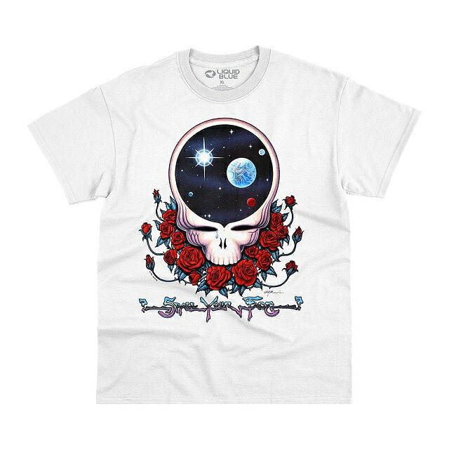 GD  SPACE YOUR FACE WHITE T Msize  / グレイトフルデッド あき場所 ユア 人間の顔 白いこと  プルオーバー M大きさ   /  GRATEFULDEAD 鍵を掛ける ダンス楽隊