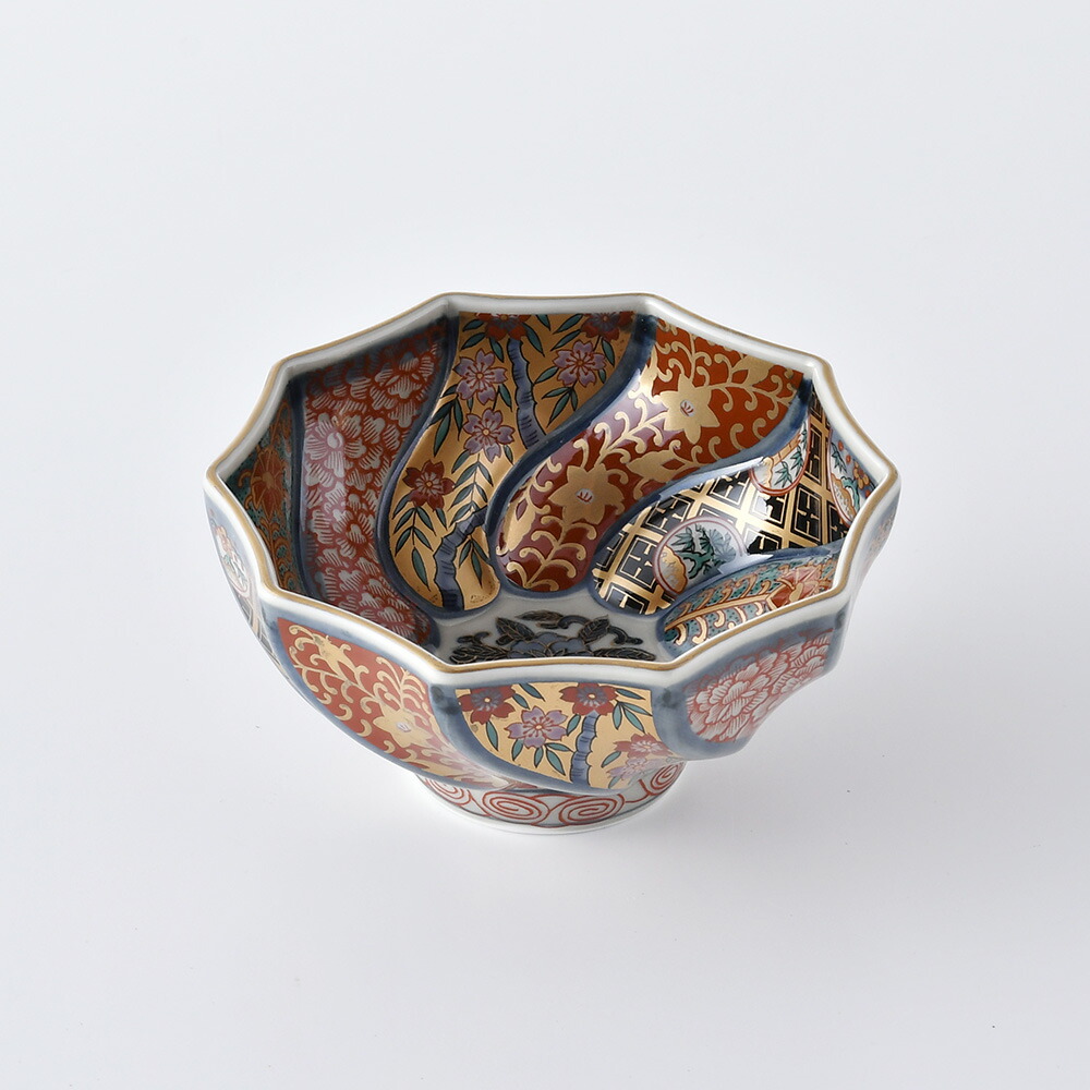 楽天市場】染錦八方間取外唐草 小鉢【波佐見焼き】石丸陶芸林九郎窯