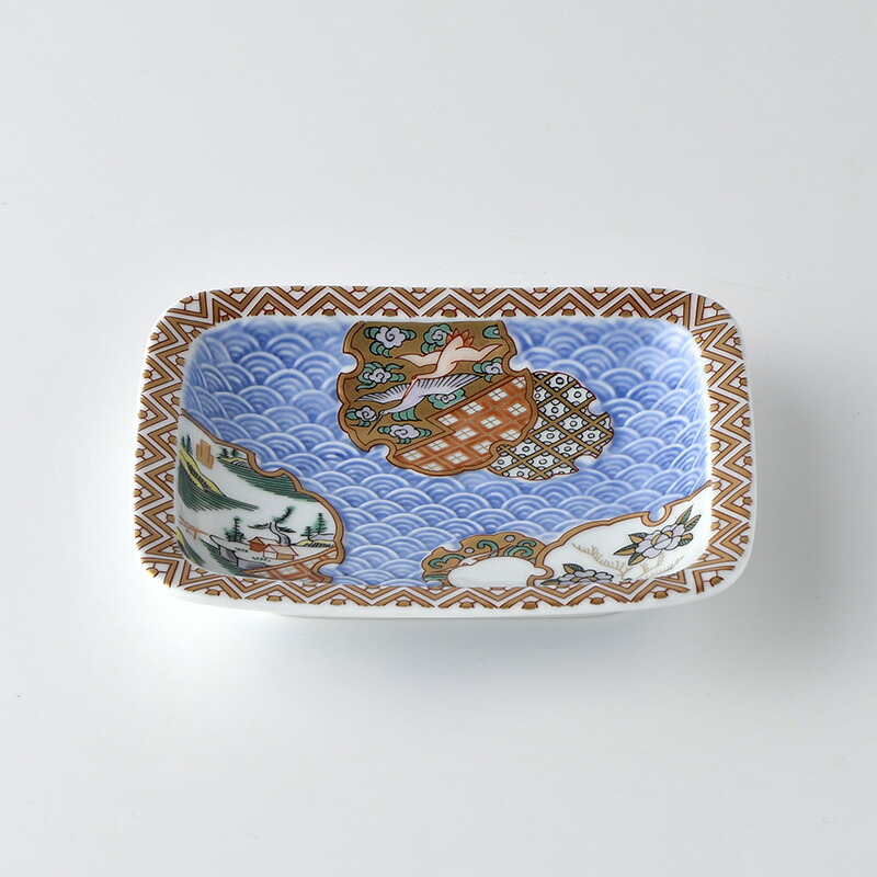 名品 林九郎 三方割元禄地紋和皿名品 林九郎 三方割元禄地紋和皿 楽天市場】三方割元禄 地紋 和皿 波佐見焼き 石丸陶芸 林九郎窯