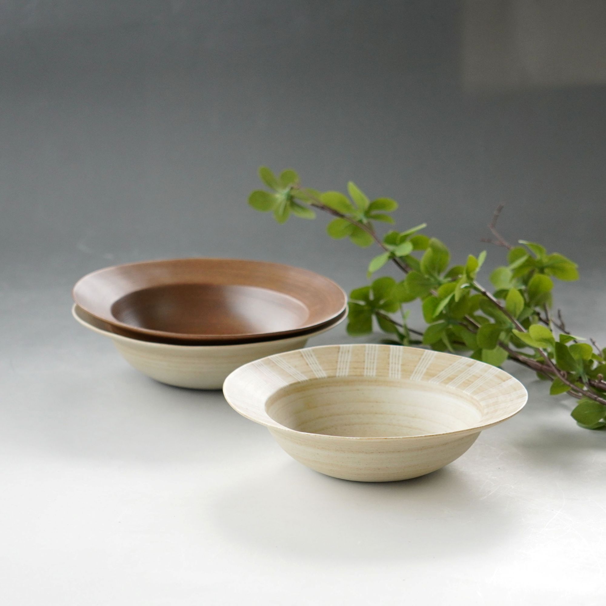 楽天市場】波佐見焼 食器 Shabby chic style 25cm プレート グレー 和