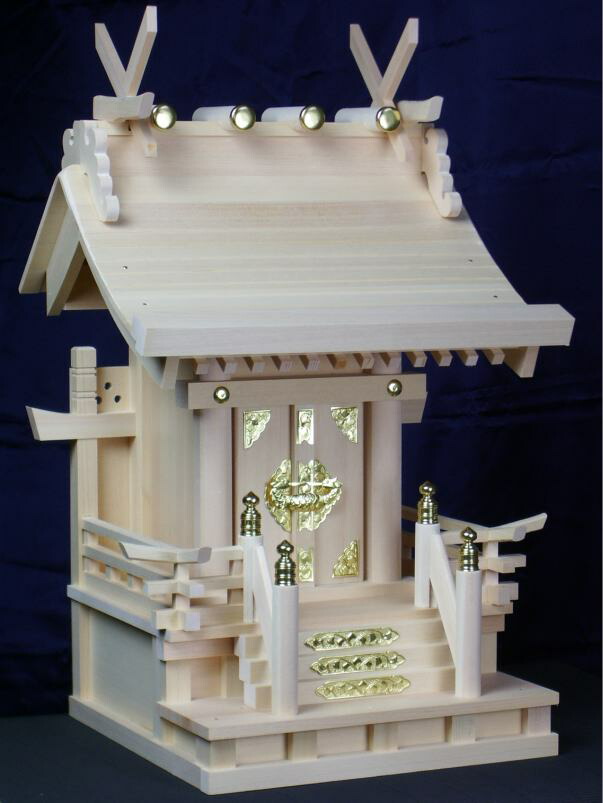 神棚 神具 お狐狸様のおまつり針路 手摺り宮五寸神棚［木曽桧］ 貨物輸送無料