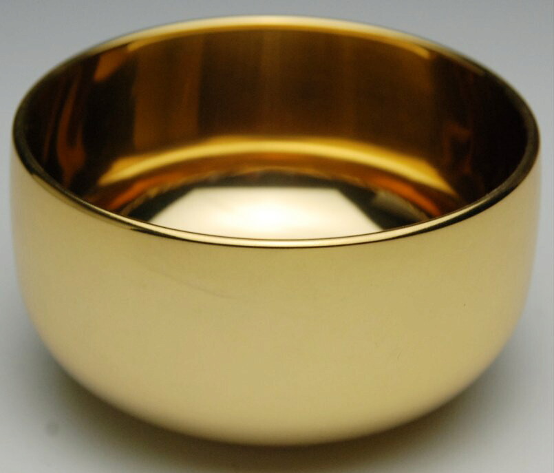 仏具・おりん 浄慧リン3.2号本金メッキ仕上（本体のみ）