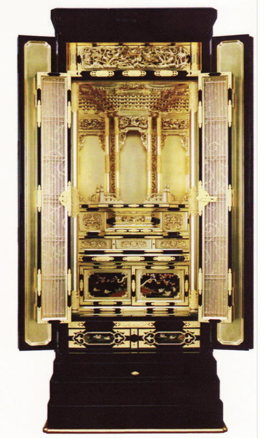 楽天市場】金仏壇 「平安hk- 京型 20号」仏具 Eセット付 仏壇