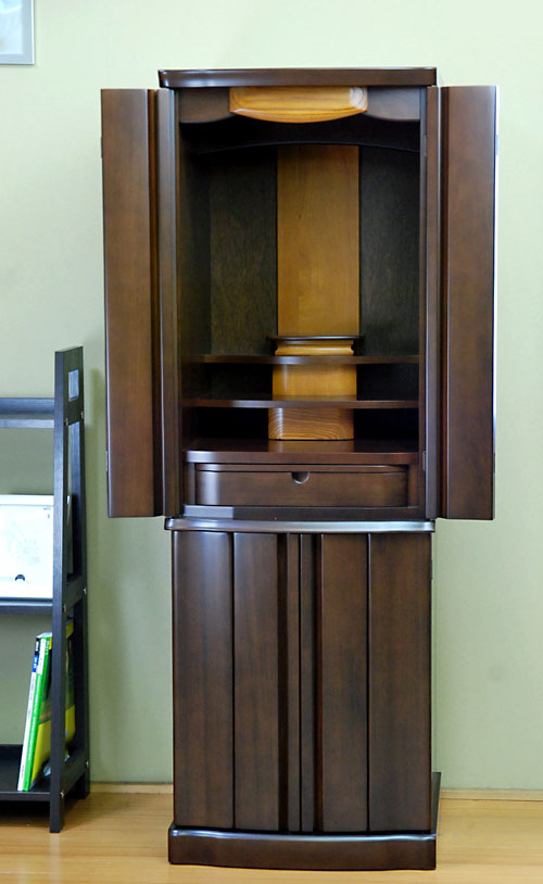 楽天市場】モダン仏壇 16号 床置の仏壇 ゼクシス ポプラ材 台付 ダーク